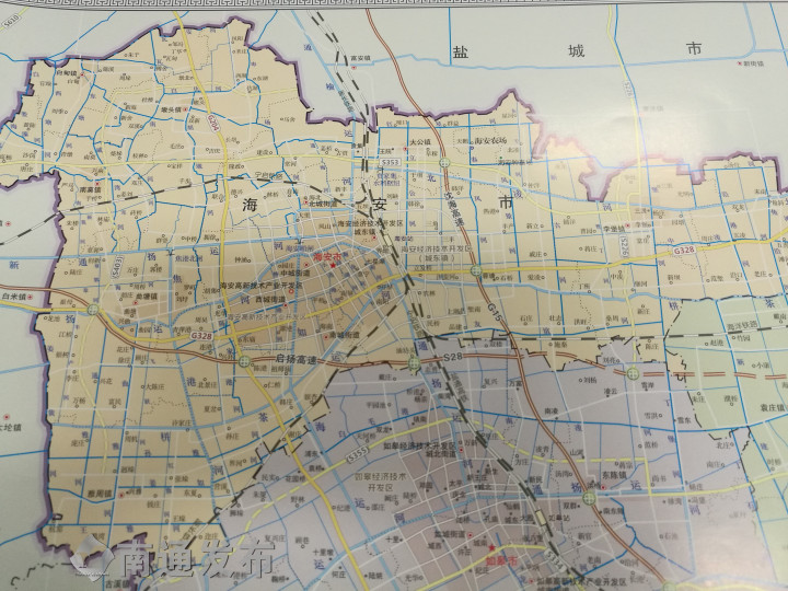 新版《南通市政区图》出炉丨首次标注海安市,通创区和